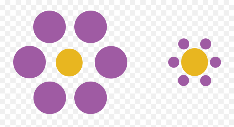 Titchener Circles - Illusione Ottica Di Ebbinghaus Emoji,Purple Circle Png