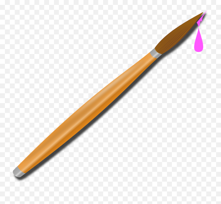 Paintbrush Paint Brush Clip Art At - Horizontal Emoji,Paintbrush Clipart