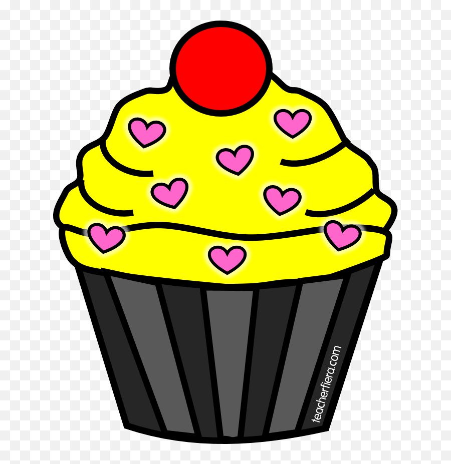 Cupcake Clipart December - Yellow Cupcake Clipart Png Emoji,Cupcake Clipart Png