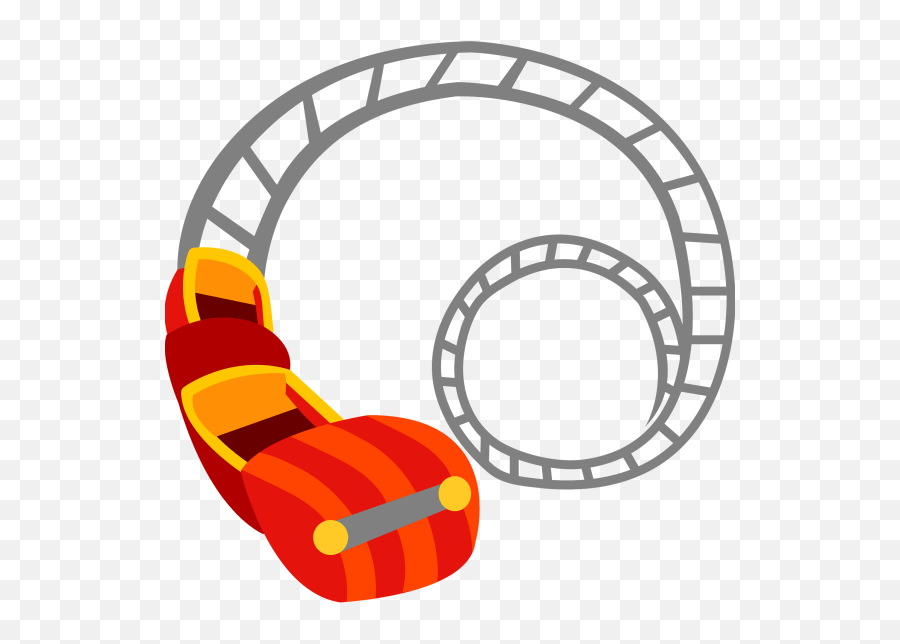 Roller Coaster Amusement Ride Clipart - Roller Coaster Rides Clipart Transparent Emoji,Roller Coaster Clipart