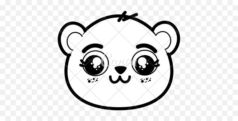 Cute Panda Bear Face - Cute Panda Face 550x550 Png Emoji,Cute Panda Clipart