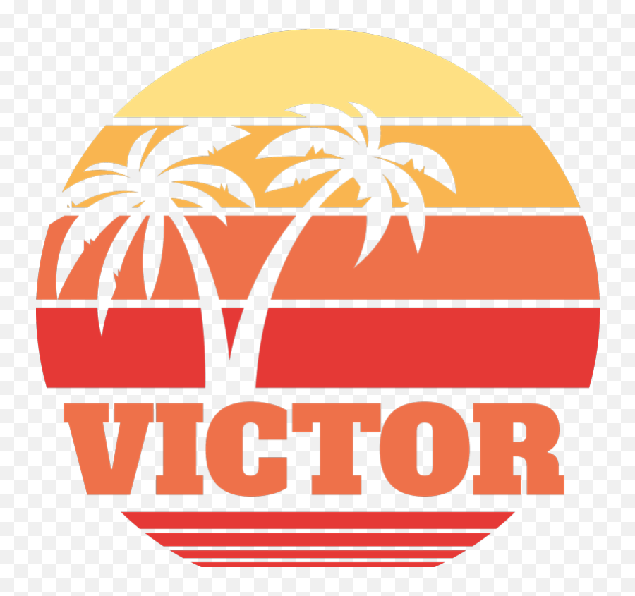 Customizable Palm Trees And Sunset T - Shirt Emoji,Custom Superman Logo