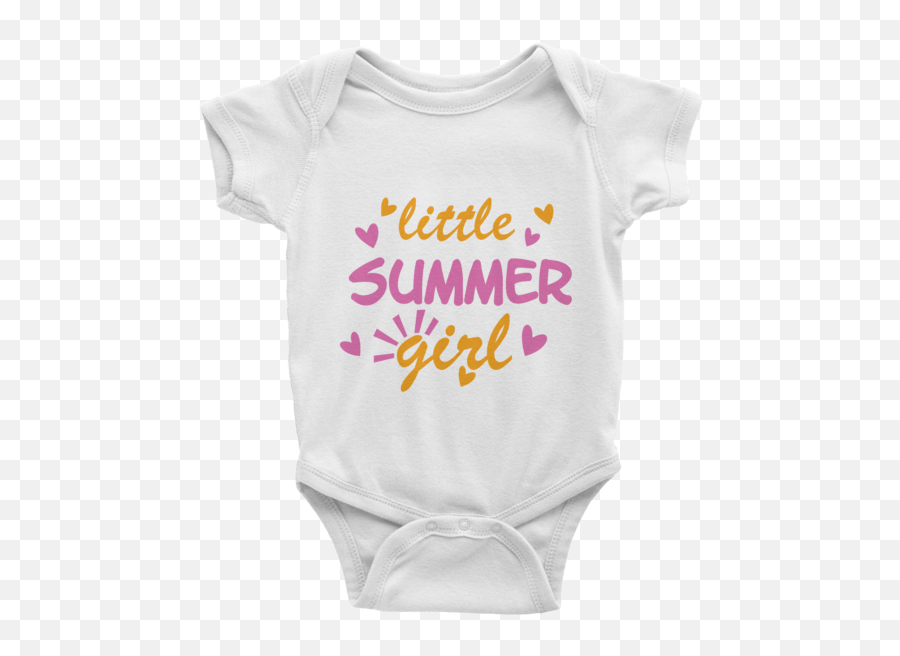 Little Summer Girl Short Sleeve Baby Onesies Emoji,Liz Claiborne Logo