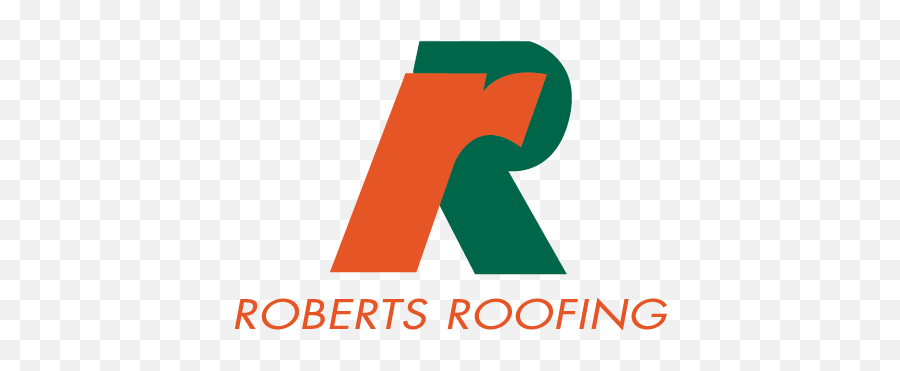 Commercial And Industrial Roofing Company Roberts Roofing Emoji,Green And Red Logo