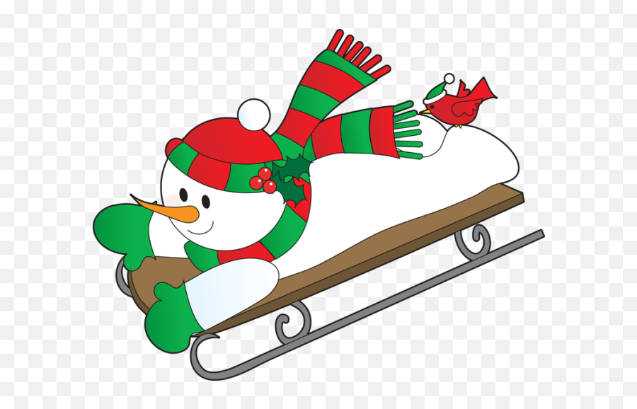 Sleigh Clip Art - Snowman Sledding Clipart Emoji,Santa Sleigh Clipart