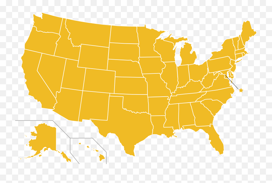 Libertarian Party Ballot Access - Us Map Blue Emoji,America Png