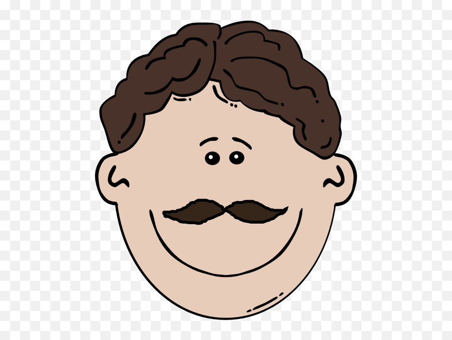 Smiling Mustache Man Clip Art At Clker - Man With Mustache Clipart Emoji,Mustache Clipart