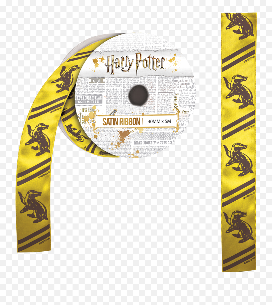 Hufflepuff Satin Ribbon - Cd Hd Png Download Full Size Lint Harry Potter Emoji,Hufflepuff Png