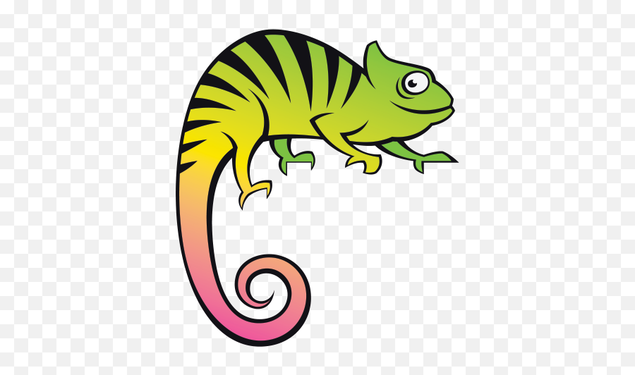 Printed Vinyl Chameleon Cartoon - Chameleons Cartoon Transparent Background Emoji,Chameleon Png