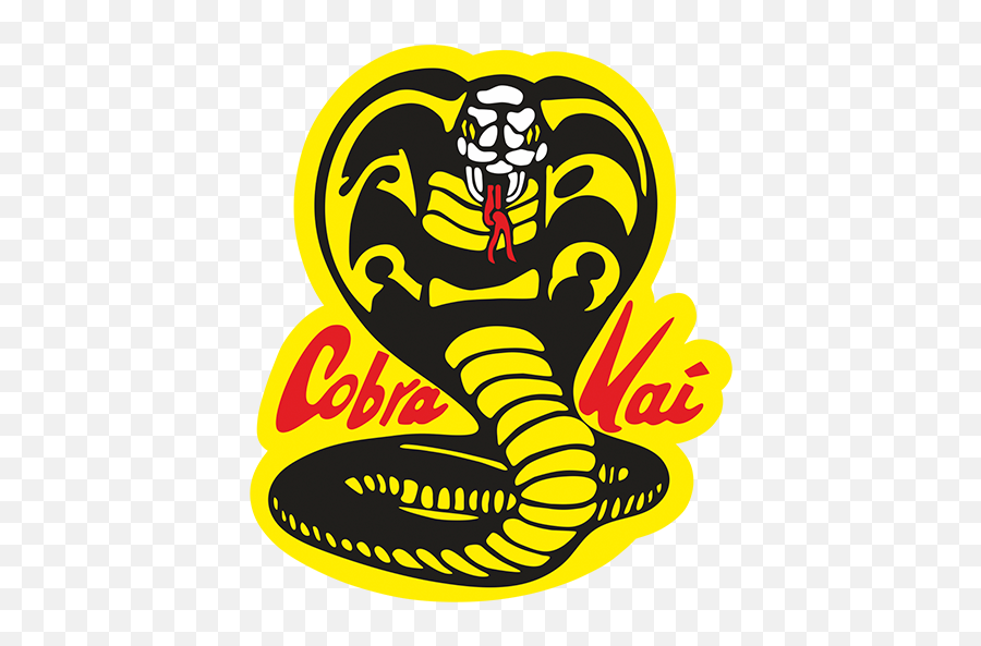 Sticker Yellow And Black Cobra Muraldecalcom - Cobra Kai Stickers Emoji,Cobra Png