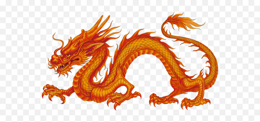 Fire Dragon Png Vector Image - Cartoon Chinese Dragon Transpareny Emoji,Fire Dragon Png