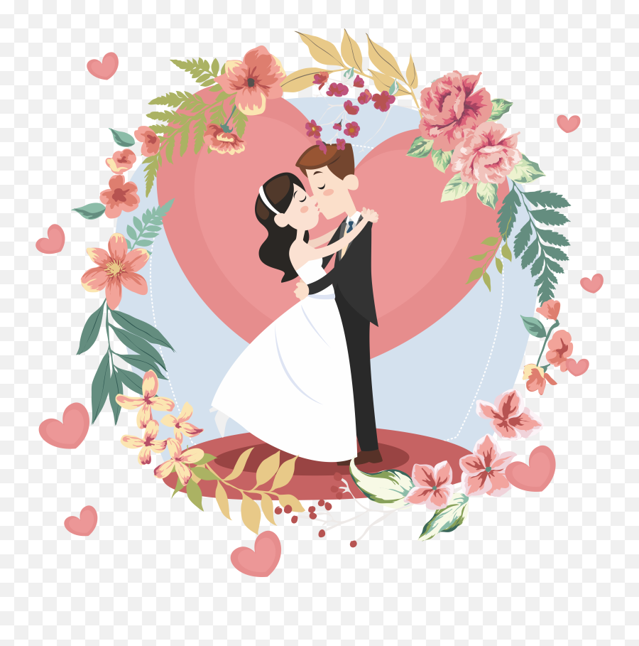Ramo De Flores Png - Cute Wedding Couple Png Emoji,Bachelorette Clipart