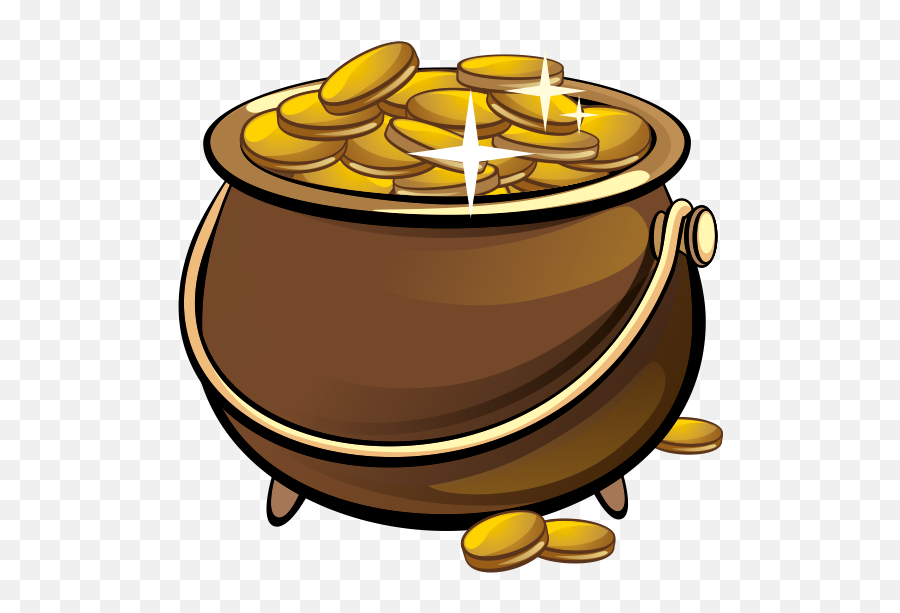 Gold Coin Leprechaun Money - Gold Pot Png Download 580560 Pot Of Gold Transparent Background Emoji,Pot Of Gold Clipart