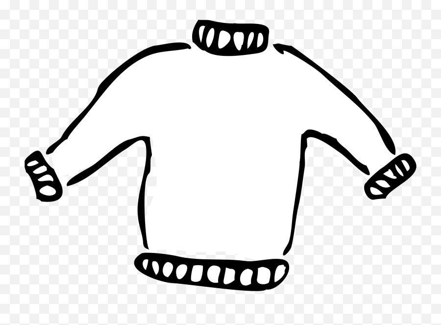 Clip Art Black And White Sweater Clipart - Clipart Suggest Emoji,Winter Jacket Clipart