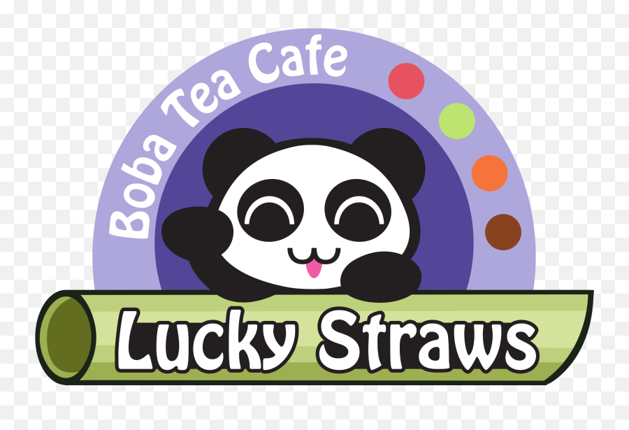 Lucky Straws Boba Tea Cafe Emoji,Boba Logo