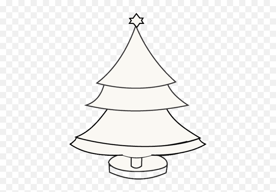 How To Draw A Christmas Tree Easy Step By Step Drawing Guides Emoji,Modern Christmas Tree Png