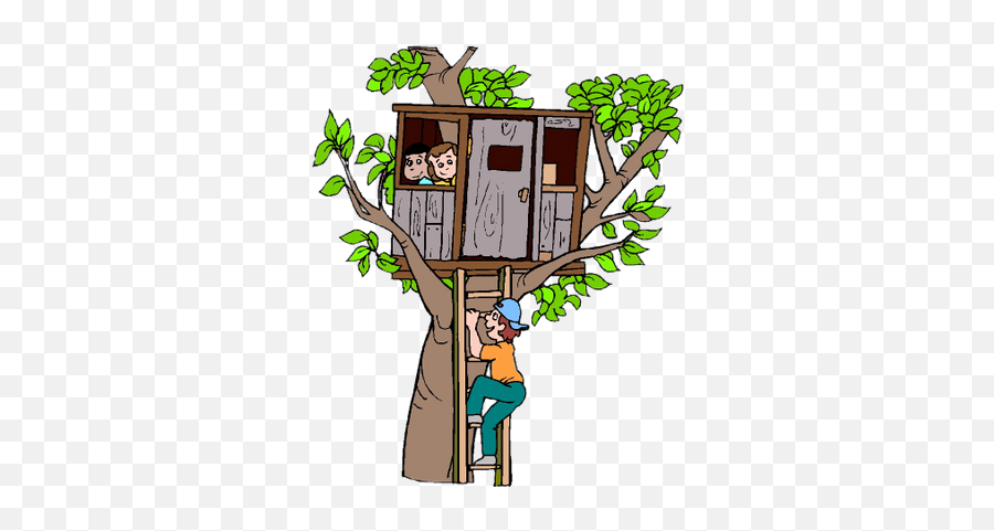 Download Children In Treehouse Transparent Png - Stickpng Emoji,Treehouse Clipart