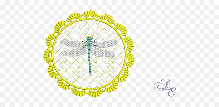 Art Of Embroidery - Circle Dragonfly Machine Embroidery Dragonfly Emoji,Dragonfly Png