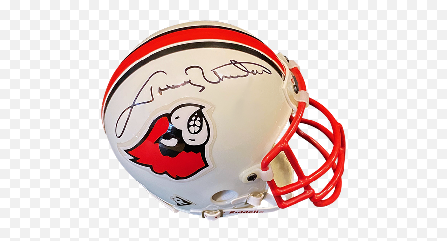 Johnny Unitas Autographed Louisville Cardinals Mini Helmet - Jsa Revolution Helmets Emoji,Louisville Cardinals Logo