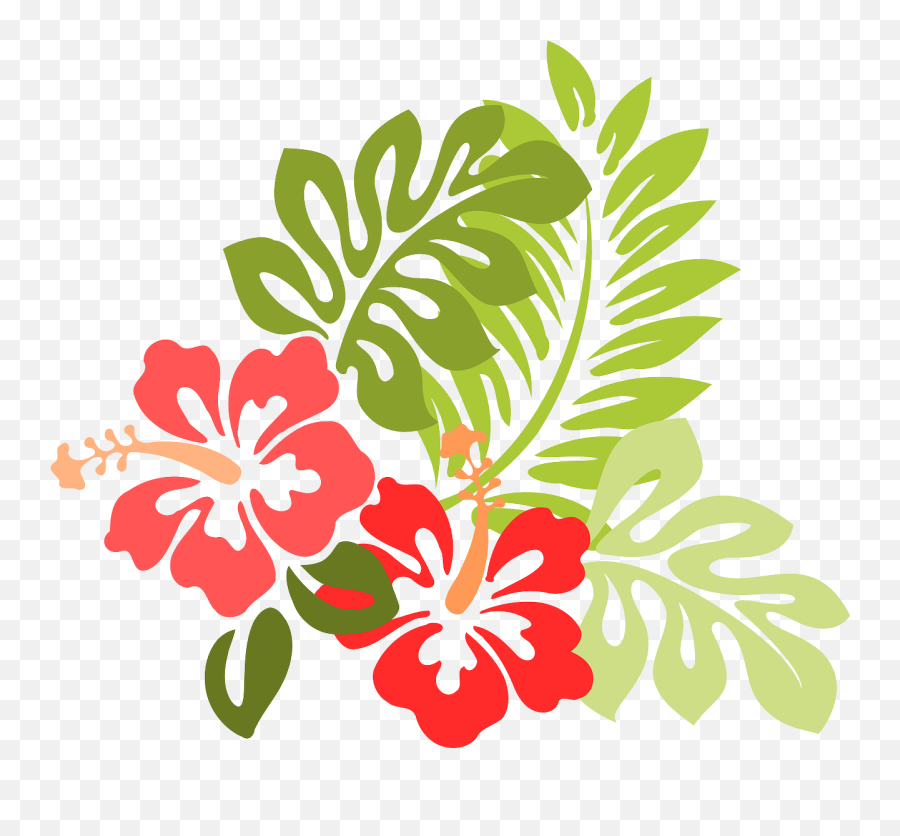 Hawaiian Clipart Tropical Bird - Beach Flower Clip Art Emoji,Tropical Clipart