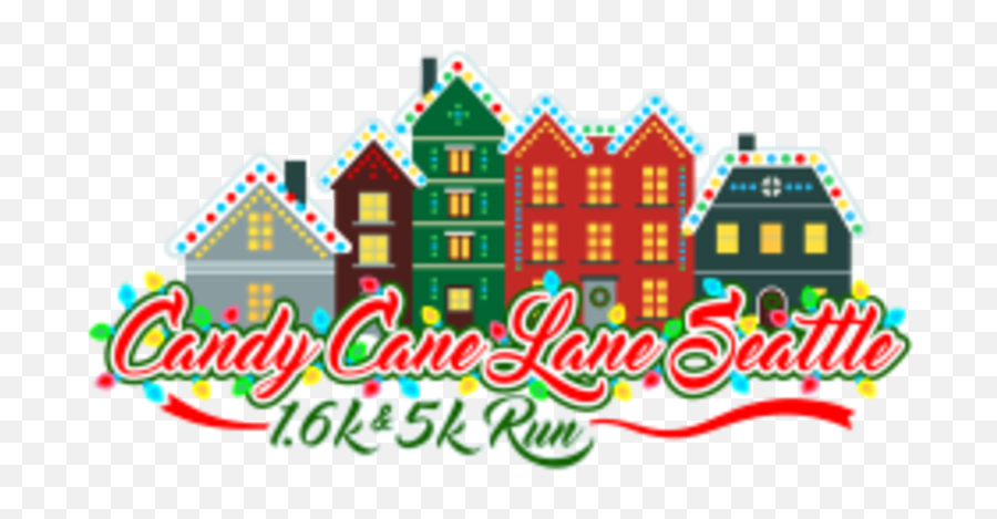 Candy Cane Lane Run - Seattle Wa 1 Mile 5k Running Language Emoji,Canes Logo