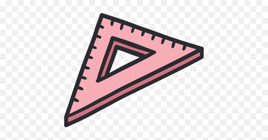 Set Square Ruler Stroke Color - Transparent Background Pink Ruler Clipart Emoji,Ruler Transparent Background