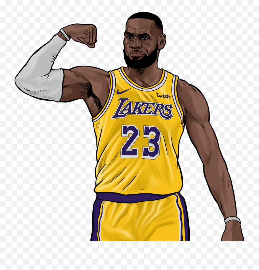 Lebron James Transparent Background - Lebron James Lakers Illustration Emoji,Lebron James Lakers Png