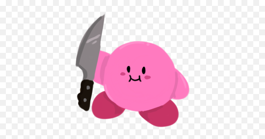 Kirby With A Knife Layer Emoji,Cartoon Knife Png