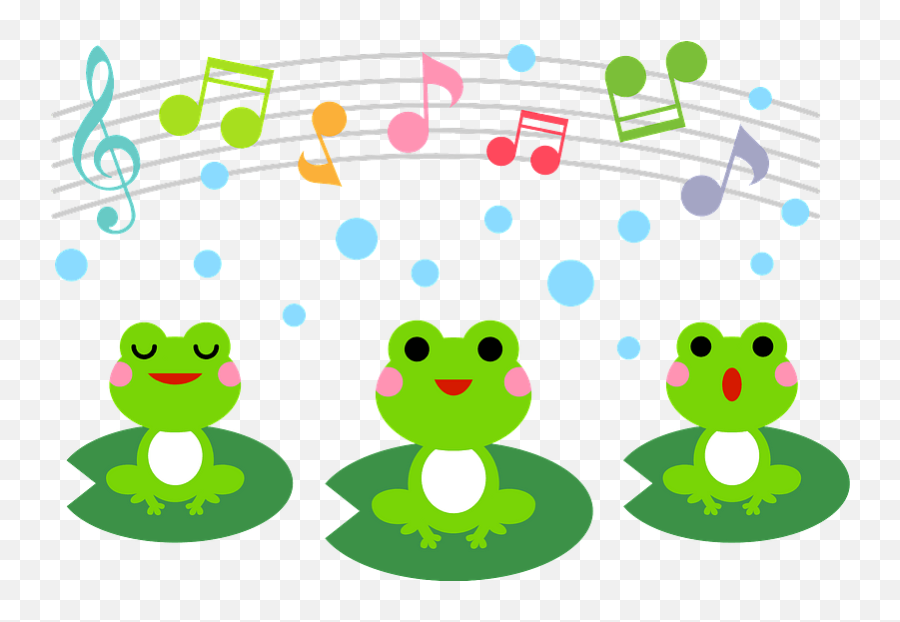 Frog Animal Musical Notes Clipart - Music Notes Png Frogs Music Notes Clipart Emoji,Music Notes Clipart