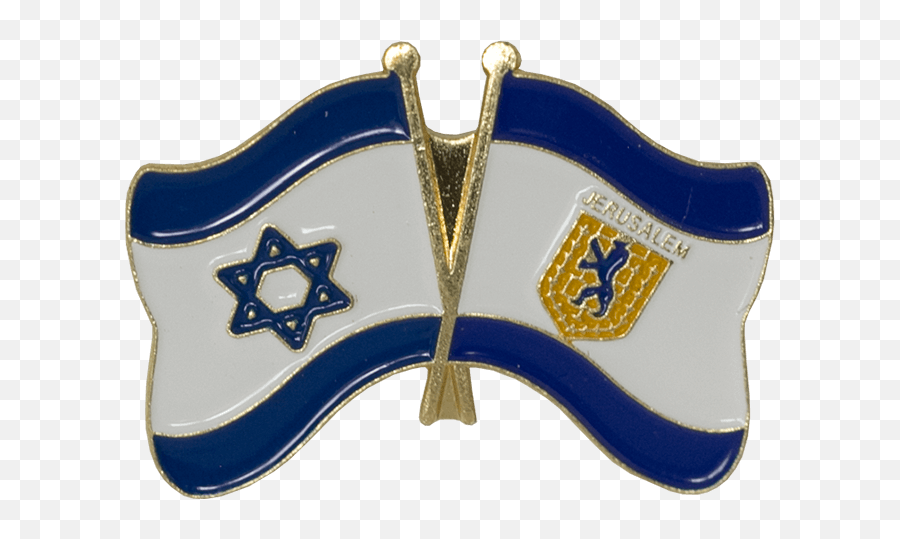 Jerusalem Israel Flags Lapel Pin Emoji,Israel Flag Png