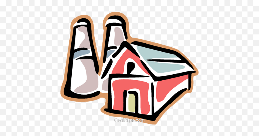 Red Barn With Silo Royalty Free Vector Clip Art Illustration Emoji,Silo Clipart