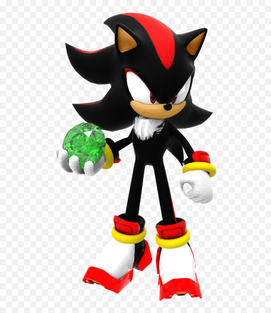Shadow With A Chaos Emerald By Kuroispeedster55 - Shadow Emoji,Chaos Emeralds Png