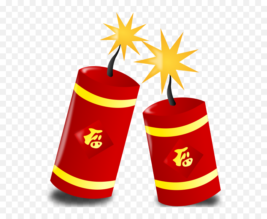 Free Free Chinese New Year Clipart - Firecracker Chinese New Year Clipart Emoji,New Years Eve Clipart