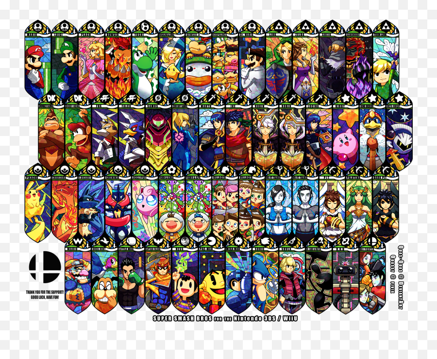 Smash Bros Characters Art - 1740x1360 Wallpaper Teahubio Emoji,Smash Bros 64 Logo