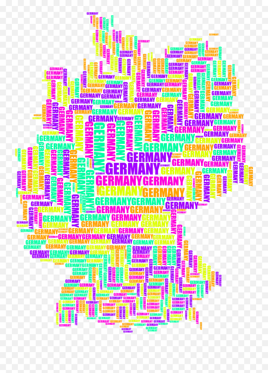 Germany Map Typography - Openclipart Emoji,Germany Png