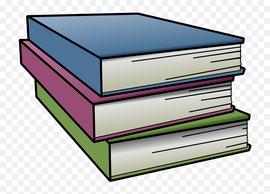 Cartoon Stack Of Books Clipart - Textbook Clip Art Emoji,Stack Of Books Clipart