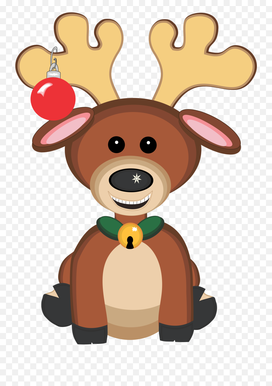 Brown Reindeer Clipart 2 Clipart Station - Girl Reinder Waving Clipart Emoji,Reindeer Clipart