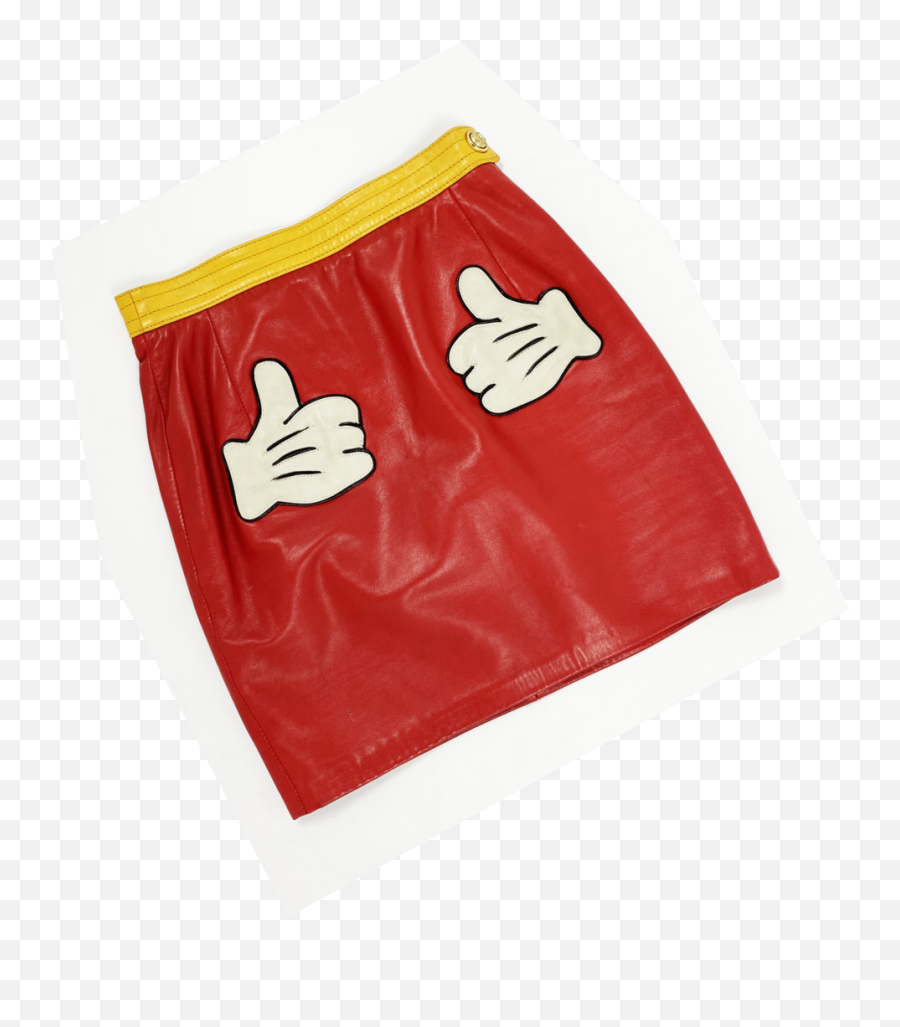 Moschino 90s Mickey Mouse Gloves Leather Skirt U2014 James Veloria Emoji,90s Png