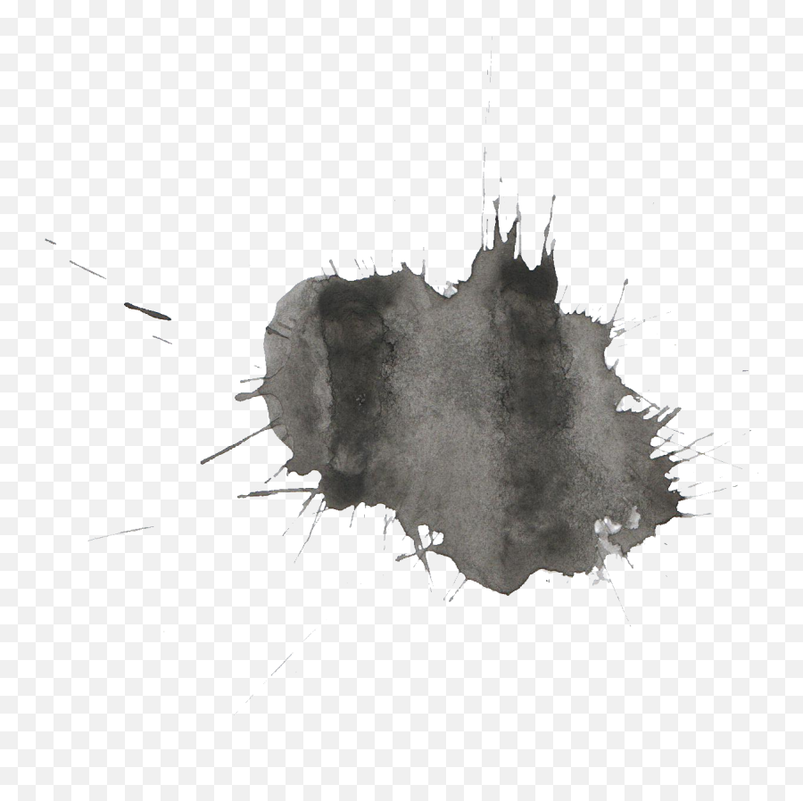 Watercolor Transparent Background Black - Black Watercolor Brush Clip Art White Emoji,Watercolor Transparent Background