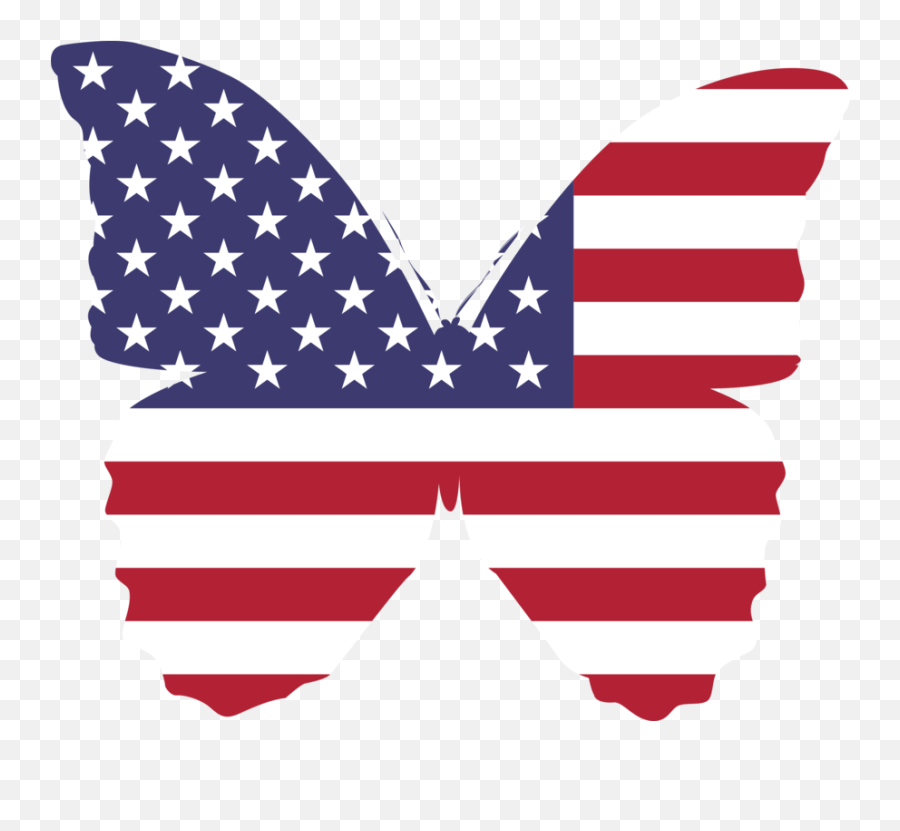 Png Clipart - Butterfly American Flag Emoji,Veterans Clipart
