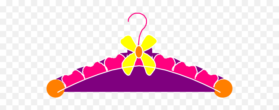 Dainty Hanger Pink Filled Clip Art At Clker - Gambar Animasi Language Emoji,Hanger Clipart