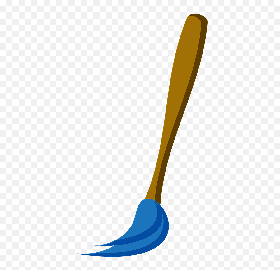 Paintbrush With Blue Bristles Clipart - Paint Brush Cliart Emoji,Paintbrush Clipart