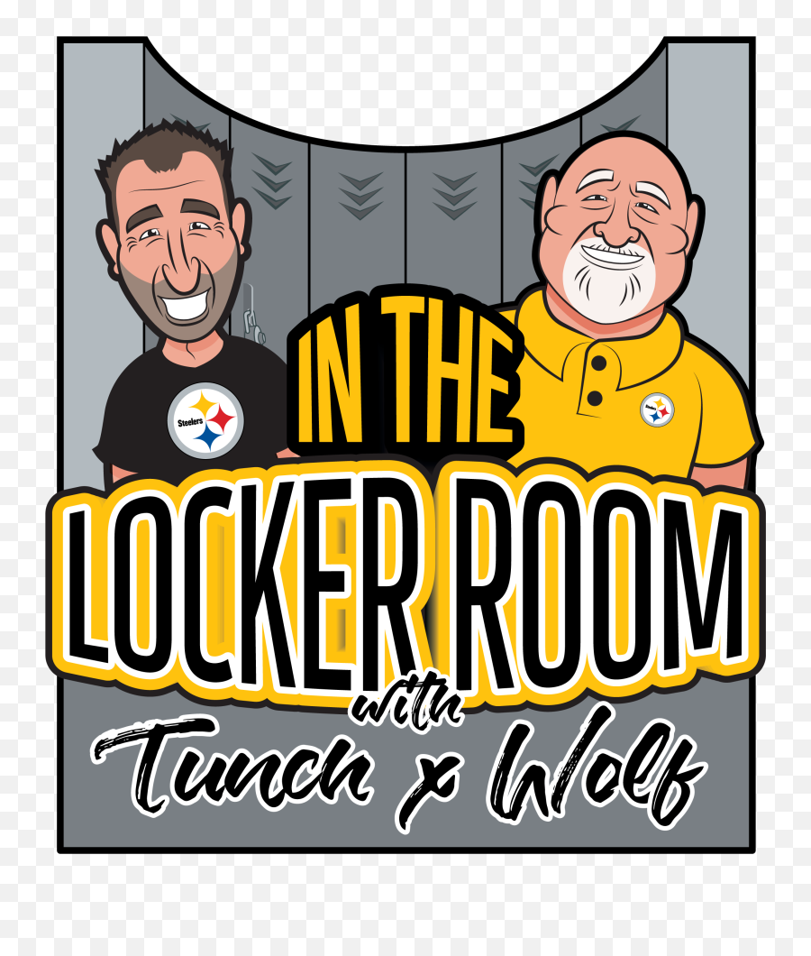 In The Locker Room With Tunch U0026 Wolf Pittsburgh Steelers - For Adult Emoji,Steeler Logo History