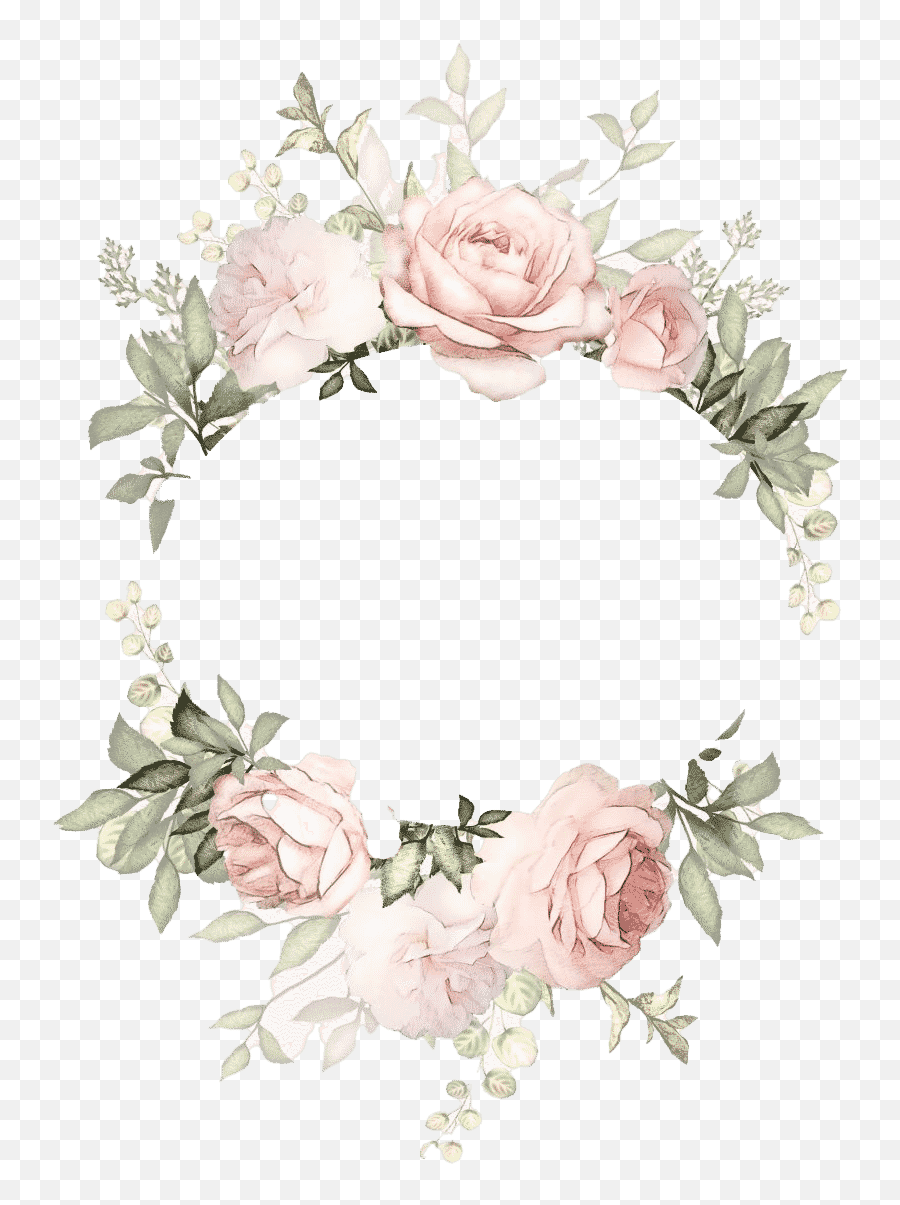 Free Watercolor Floral Flower Frame Png - Floral Frame Png Hd Emoji,Flower Frame Png