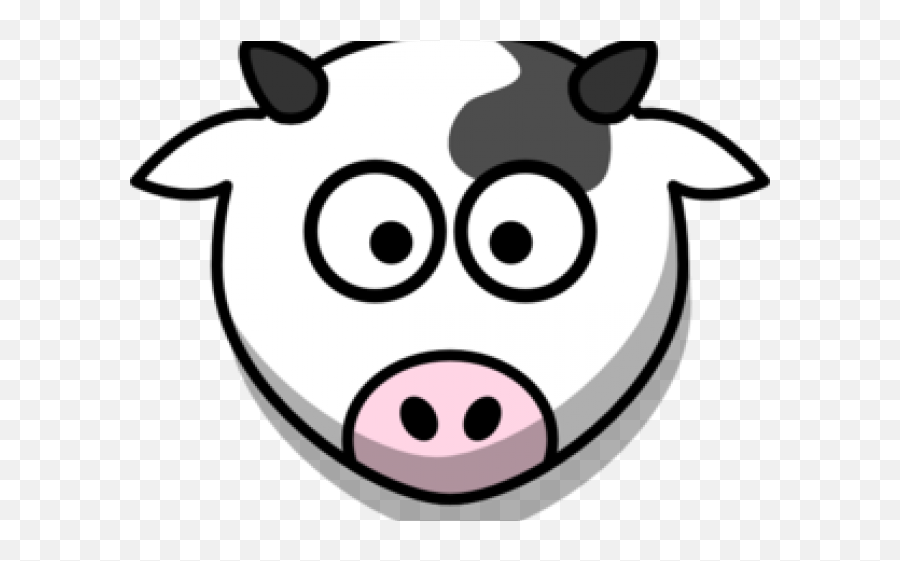Cartoon Cow Face Emoji,Cow Head Clipart Black And White