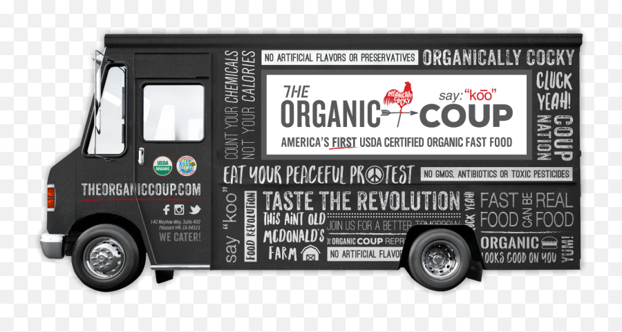 The Organic Coup Food Truck Emoji,Organic Food Logo