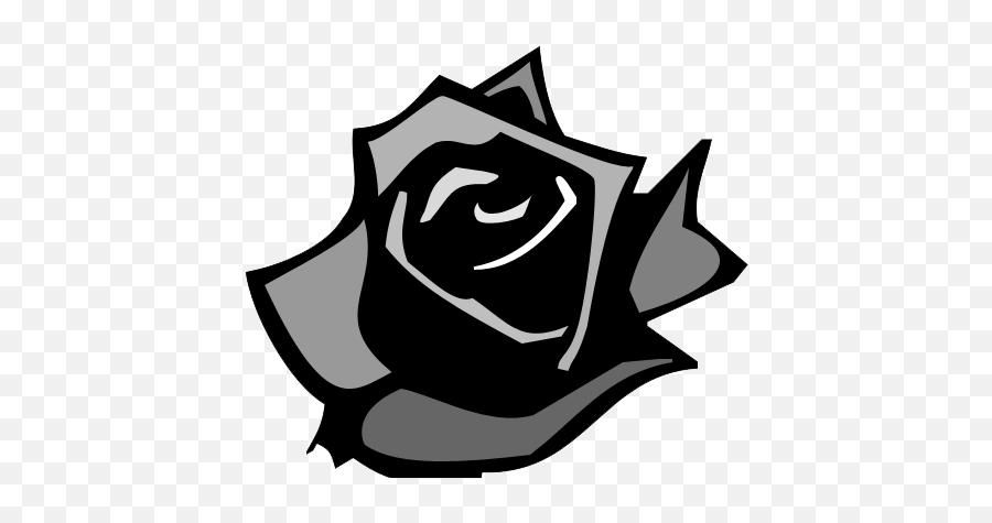 Black Rose Writing Emoji,Rose Logo