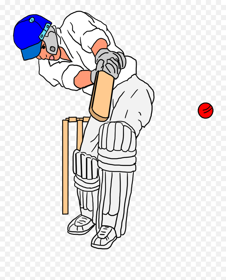 Cricket Batsman Clipart - Cricket Batsman Clip Art Emoji,Cricket Clipart