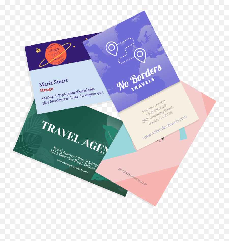 Business Card Maker - Name Card Travel Agency Emoji,Instagram Logo For Business Cards