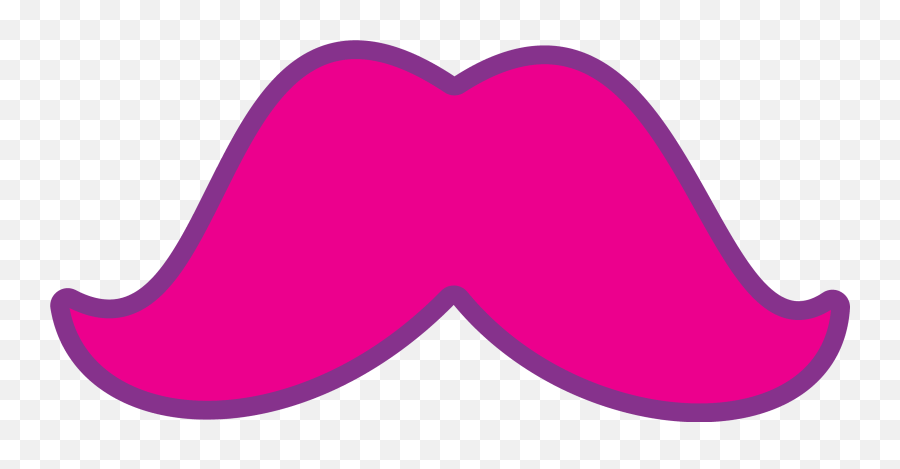Pink Mustache Clipart - Pink Mustache Clipart Emoji,Mustache Clipart